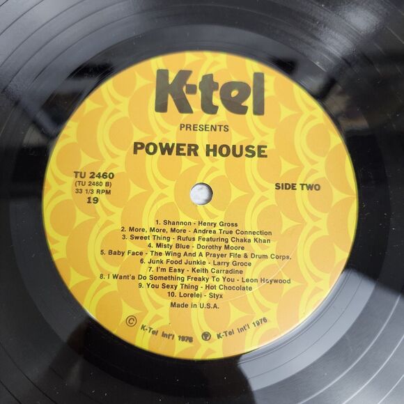 Various – Power House - 1976 - K-Tel TU 2460 Vinyl LP VG - 20 Hits - 20 Stars - Picture 9 of 11